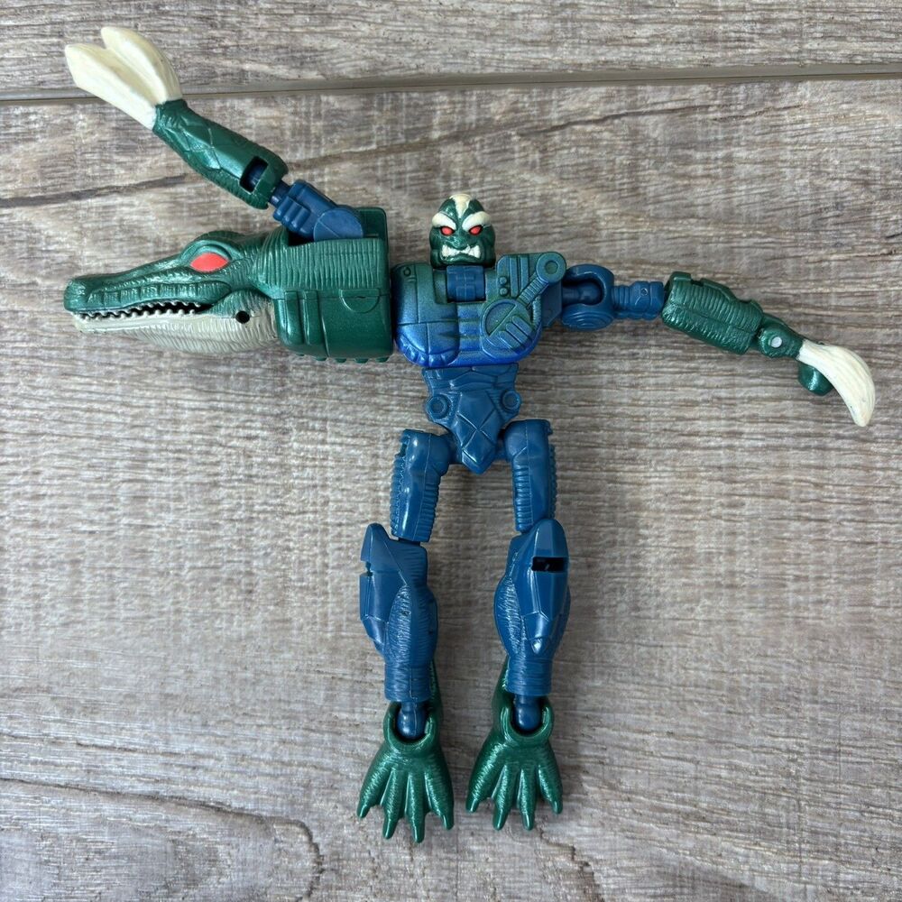 Vtg 1998 Transformers Beast Wars Fuzors Predacon Terragator Alligator Figure